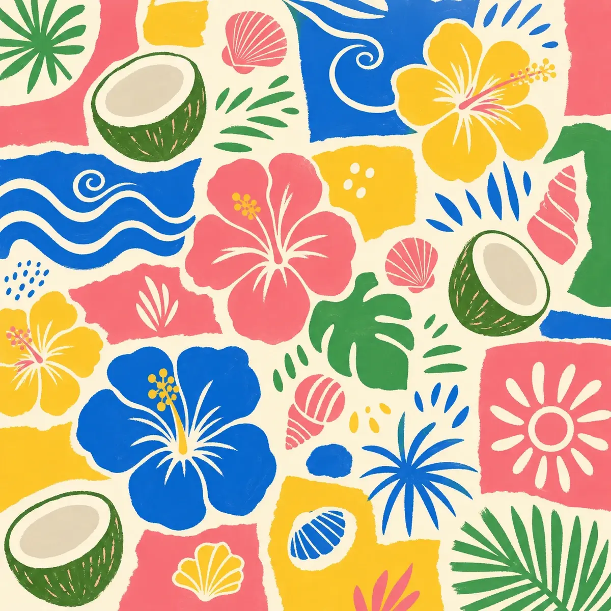 Coconut Postcard nail set